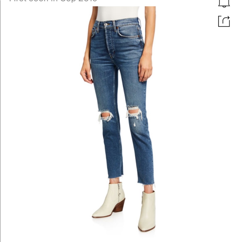 RE/DONE ORIGINALS High-rise Skinny Ankle Cropped